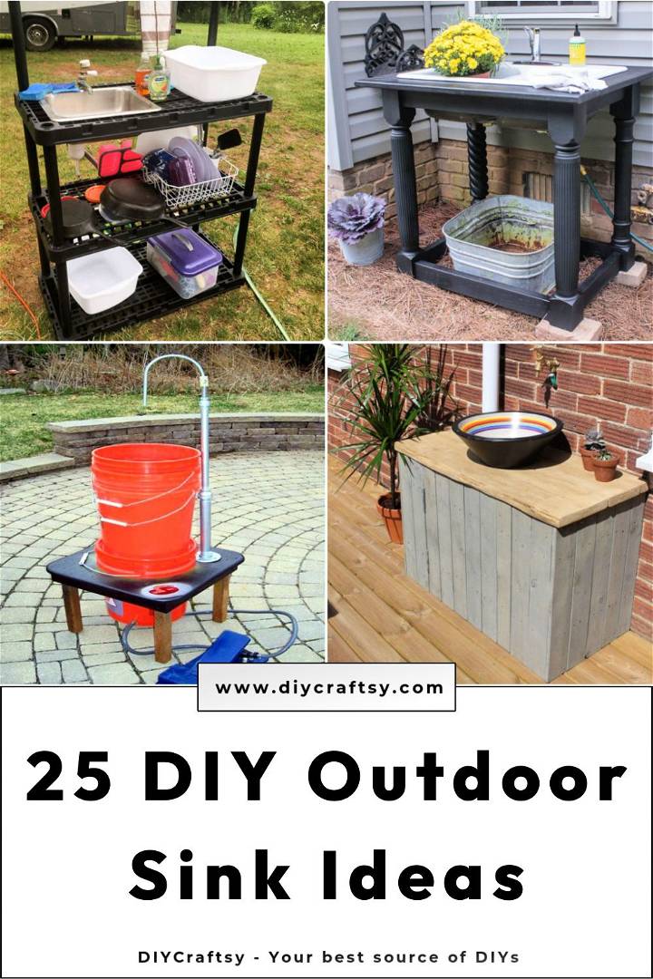 25 DIY Outdoor Sink Ideas for Garden and Utility Needs