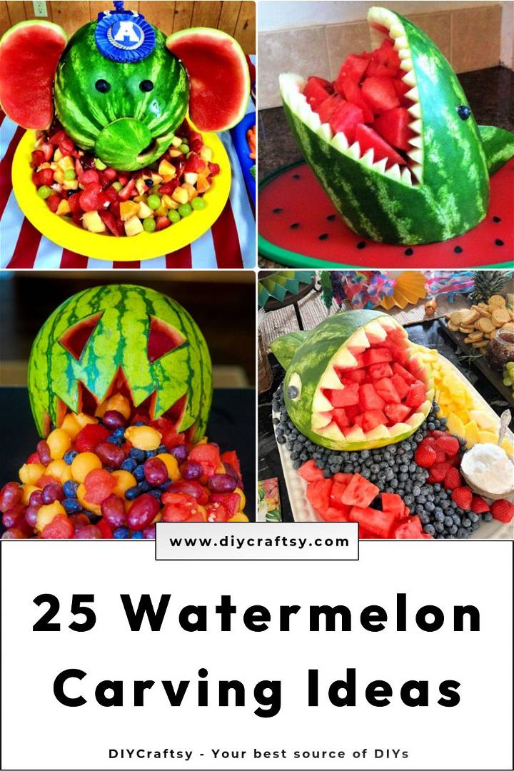 25 easy watermelon carving ideas and decorations for party