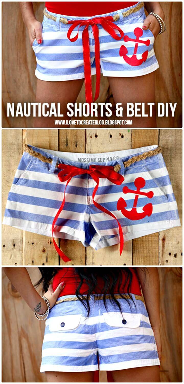 Adorable DIY Nautical Sailor Shorts
