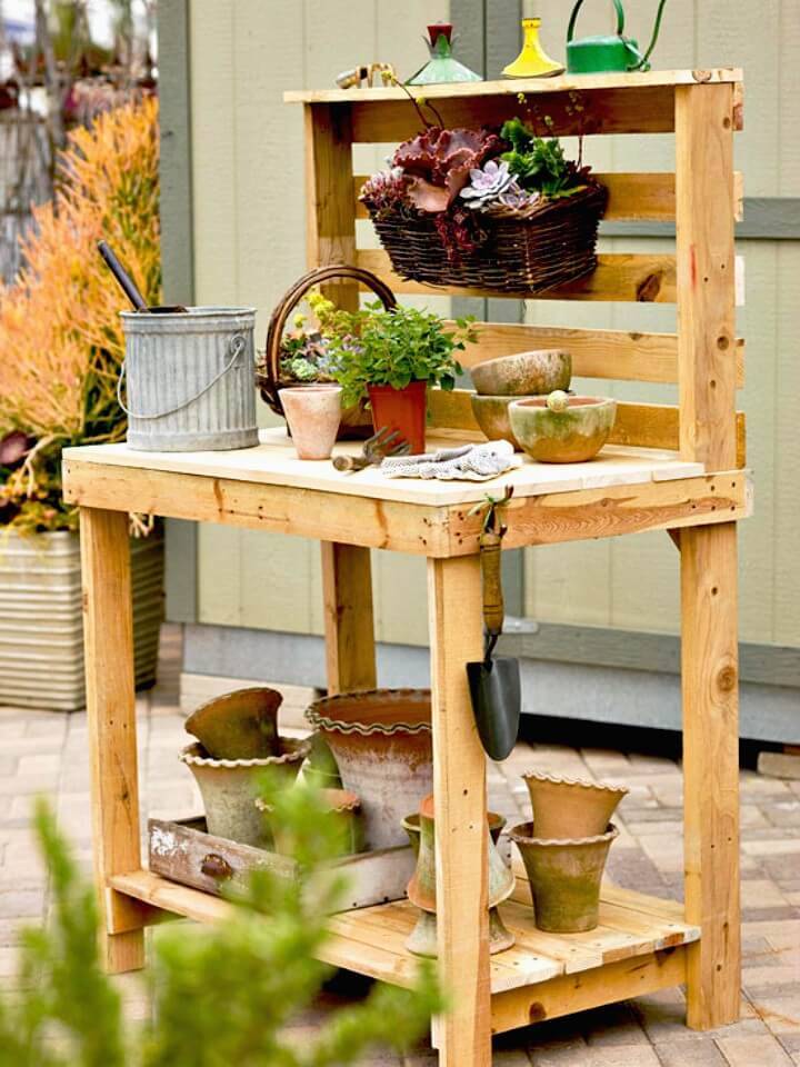 DIY Garden Potting Bench