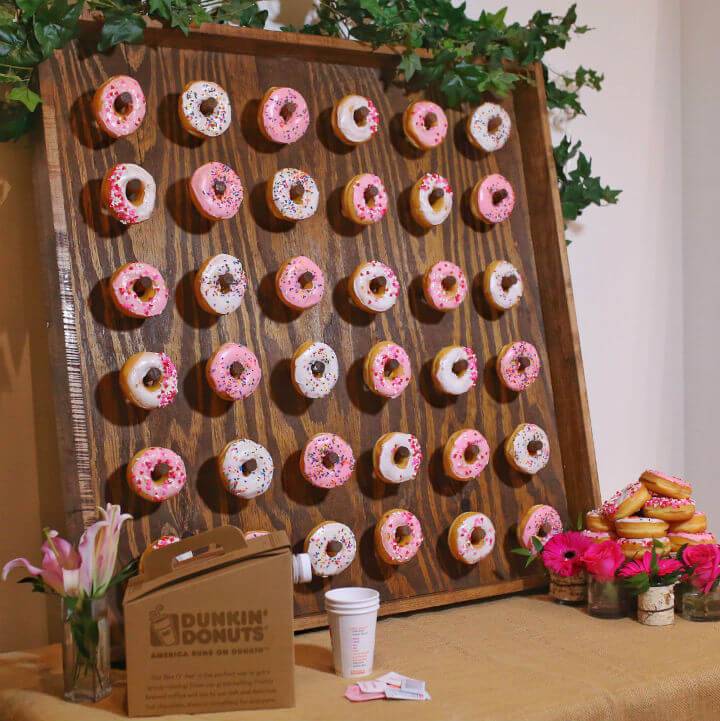 Homemade Wedding Donut Wall
