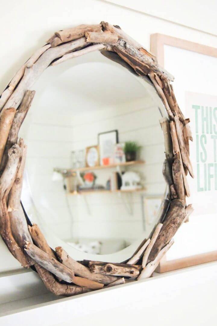 Homemade Driftwood Mirror