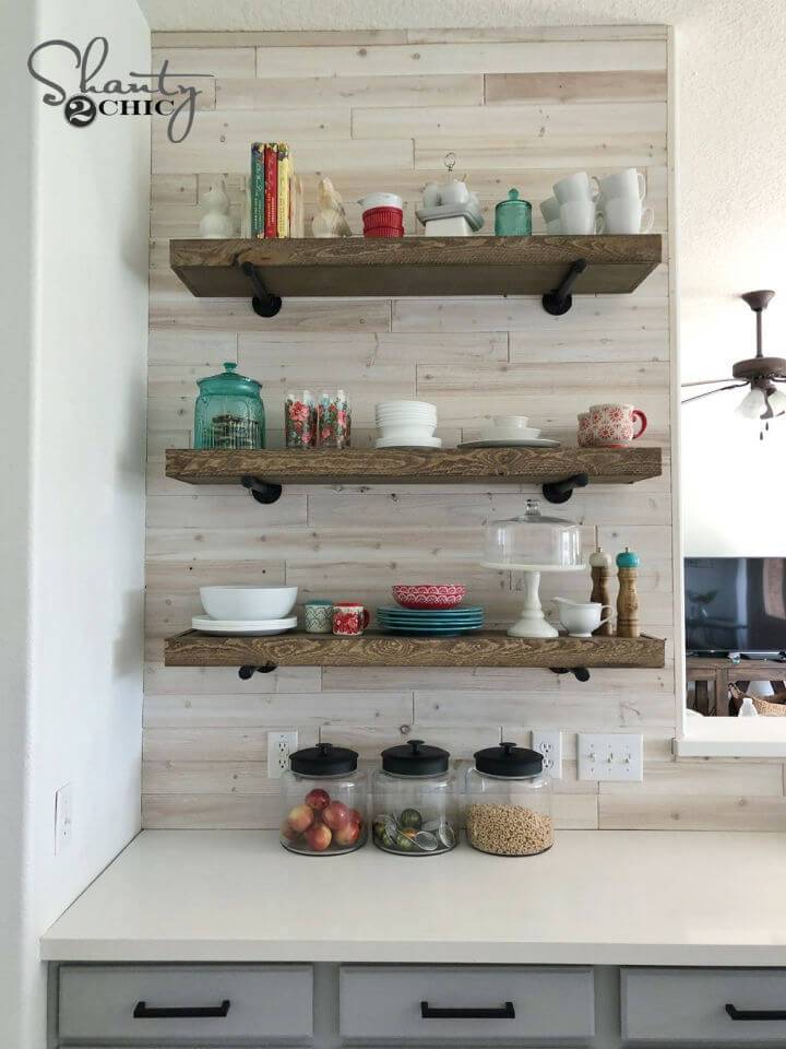 Awesome DIY Floating Pipe Shelves