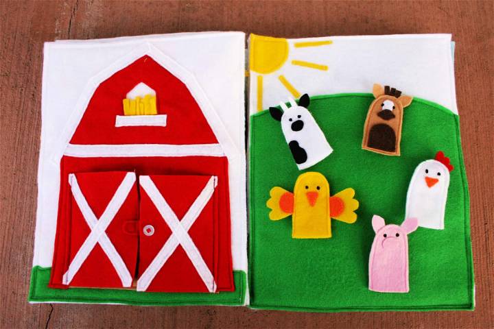 Barn and Farm Animals Finger Puppets Quiet Book