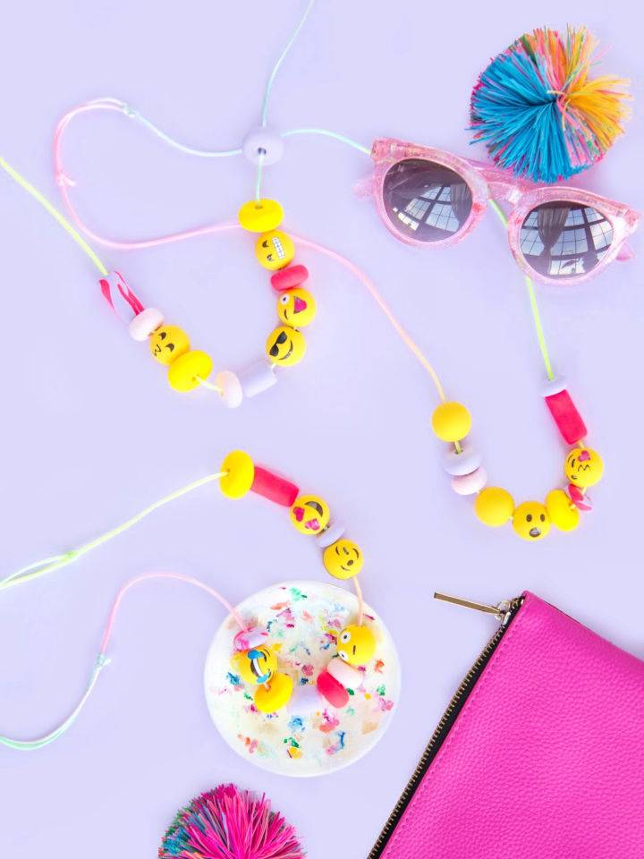 Beautiful DIY Emoji Beaded Necklace