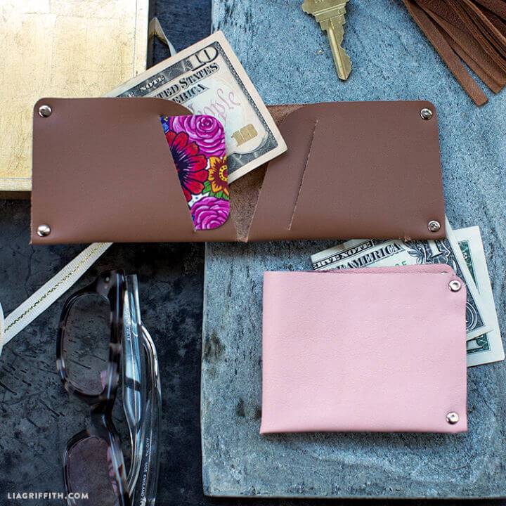 Beautiful DIY Unisex Leather Wallet