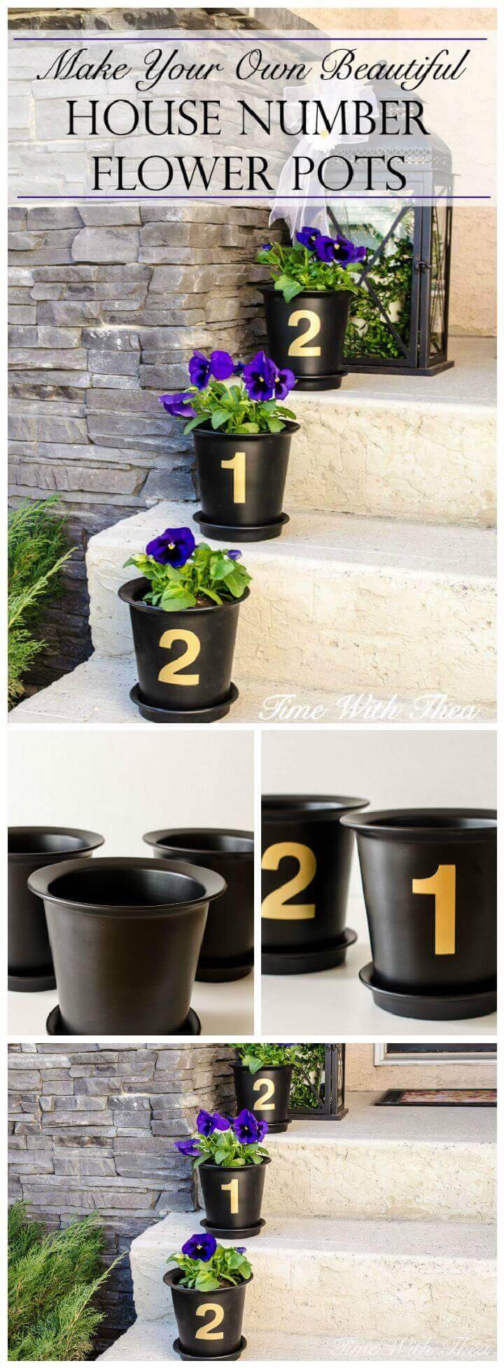 Beautiful House Number Flower Pots