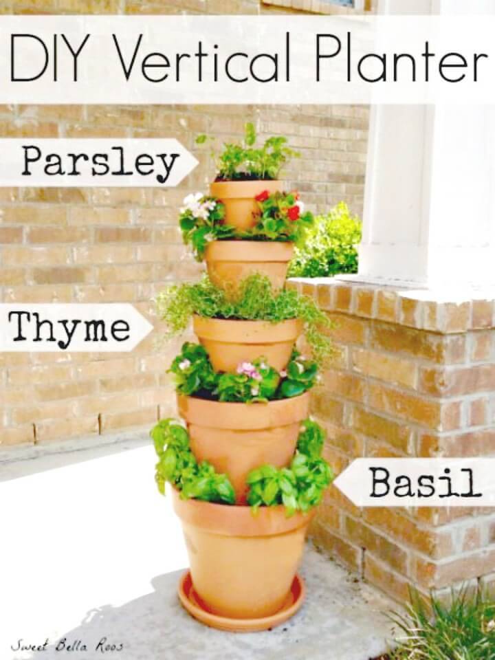 Build Vertical Planter In Garden - DIY