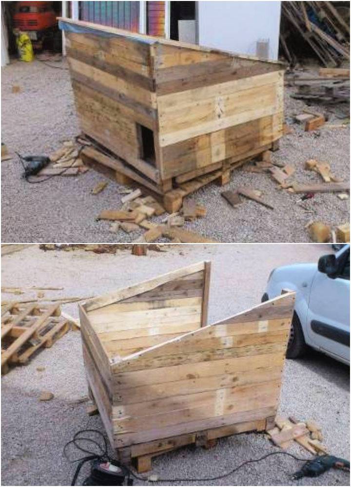 DIY Chicken Coop Built From Old Pallets