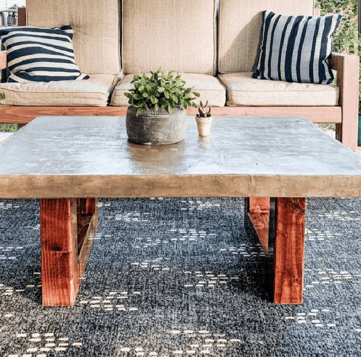Concrete Outdoor Coffee Table Design