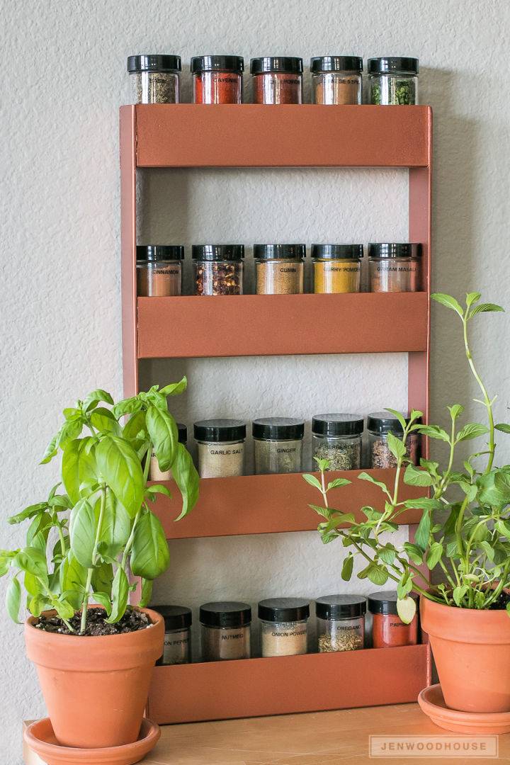 How to Make Your Own Copper Spice Rack