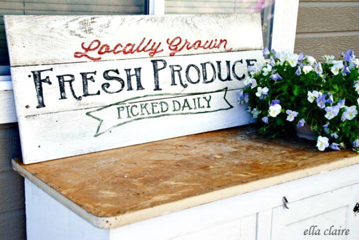 How to Create Fresh Produce Garden Sign - DIY