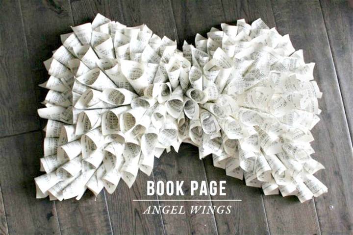 Book Page Angel Wings Tutorial