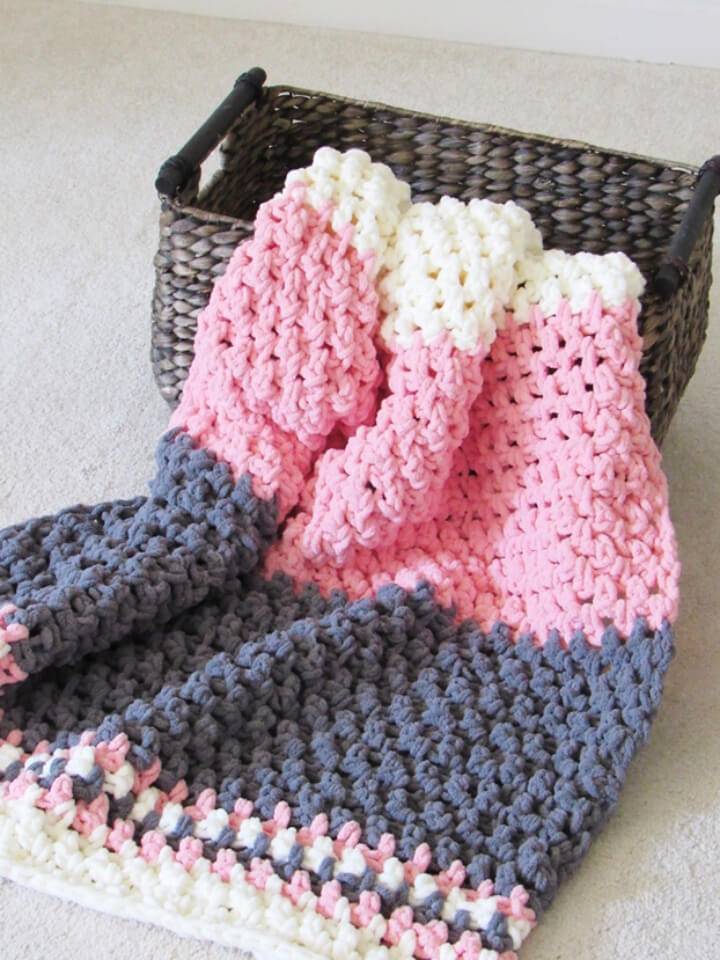Crochet Baby Blanket - Step by Step Instructions