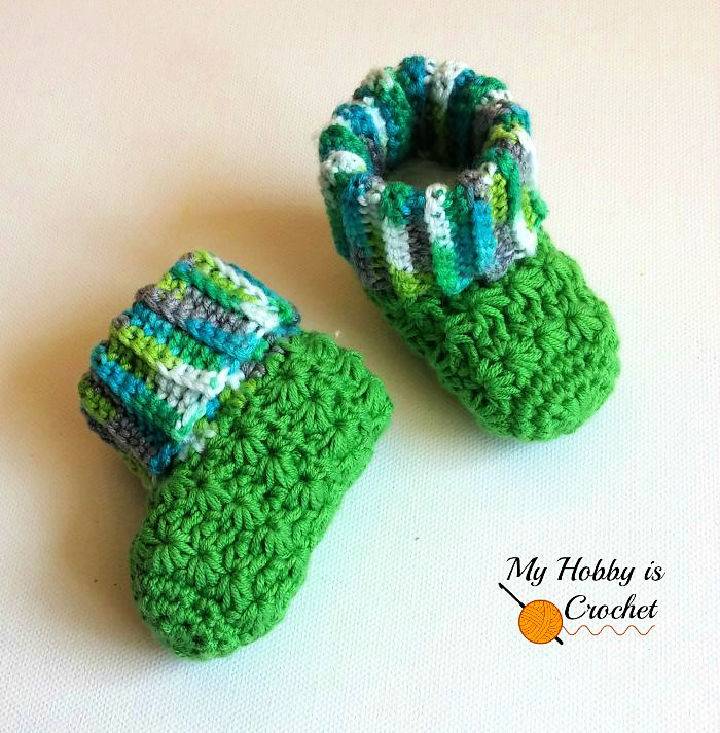 Crochet Galaxy Baby Booties Pattern - 0 to 6 Months