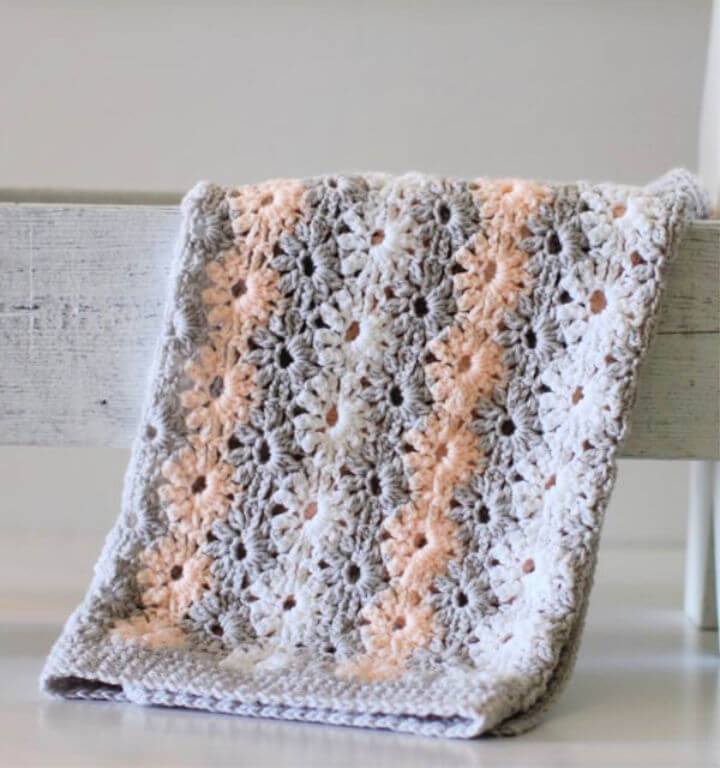 Easy Crochet Petal Stitch Baby Blanket Pattern