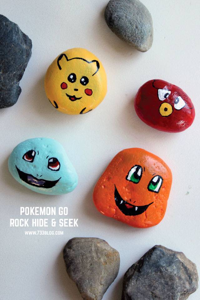 Cute DIY Pokemon Go Rock Hide and Seek