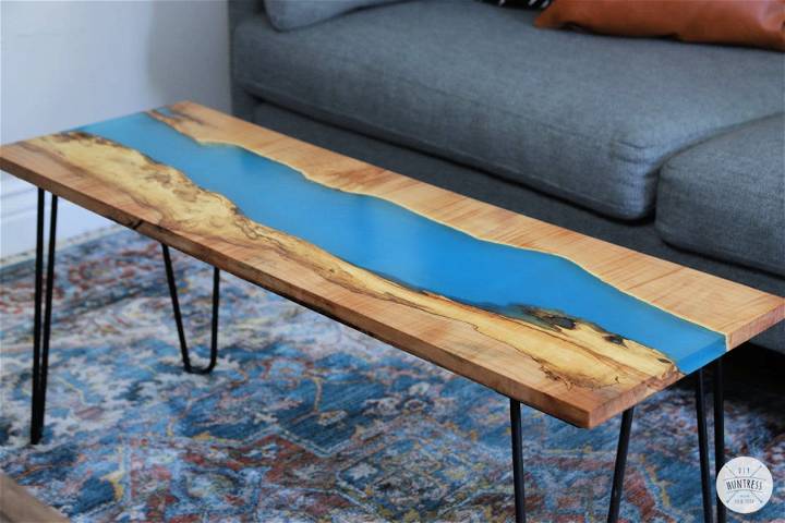 DIY Dark Epoxy Resin River Table - Step by Step Instructions