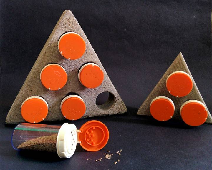 Make Your Own Concrete Spice Rack