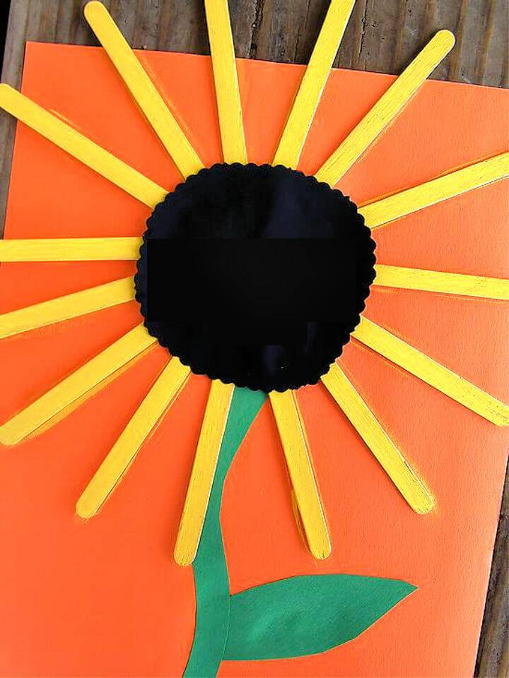 DIY Craft Stick Sunflower Art