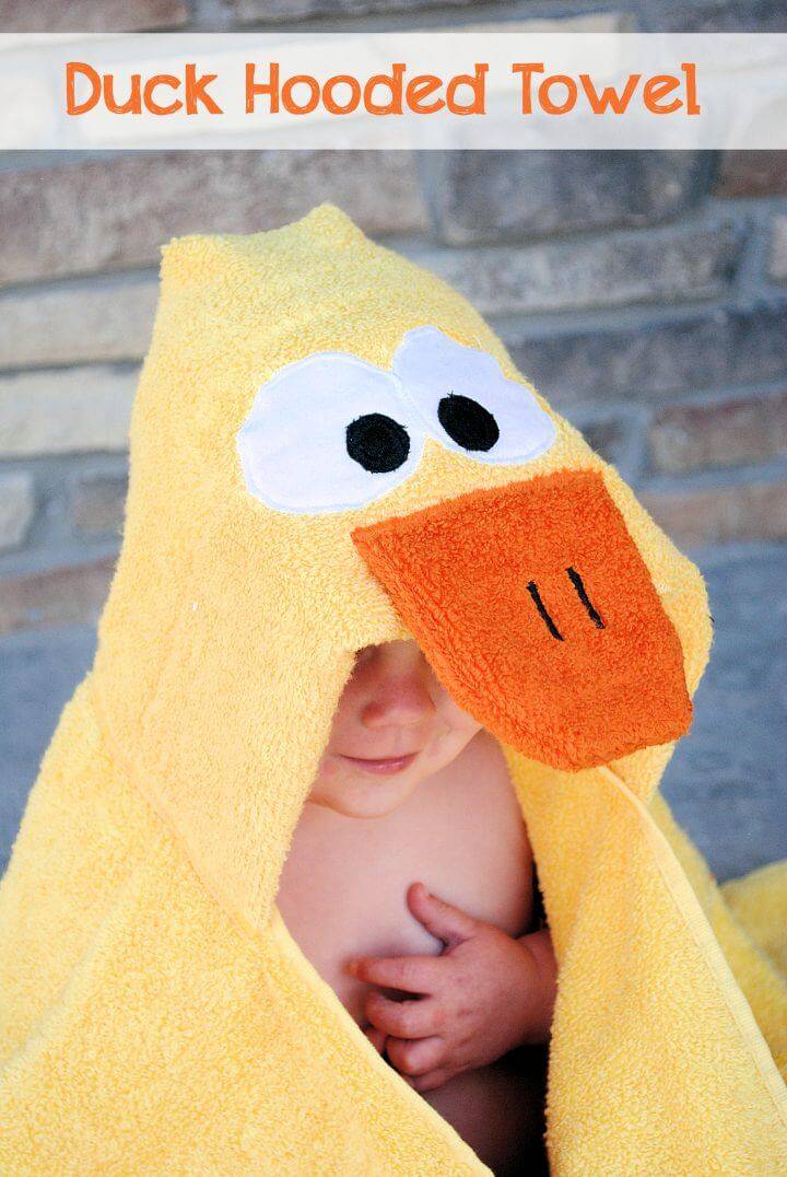 DIY Duck Hooded Towel 