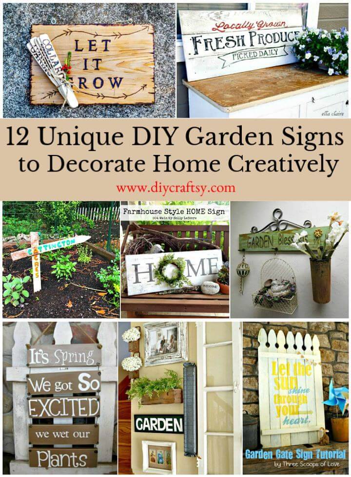12 Homemade DIY Garden Signs to Make