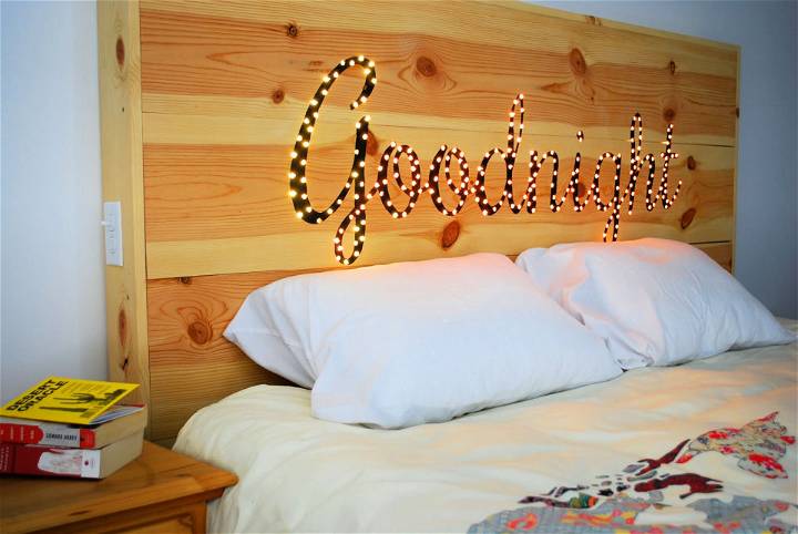 Make Your Own Headboard With Lights