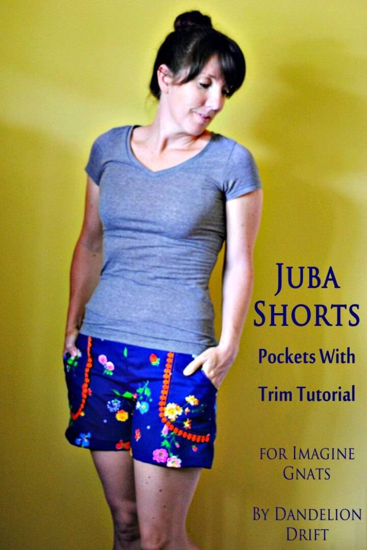 DIY Juba Shorts Pockets With Trim