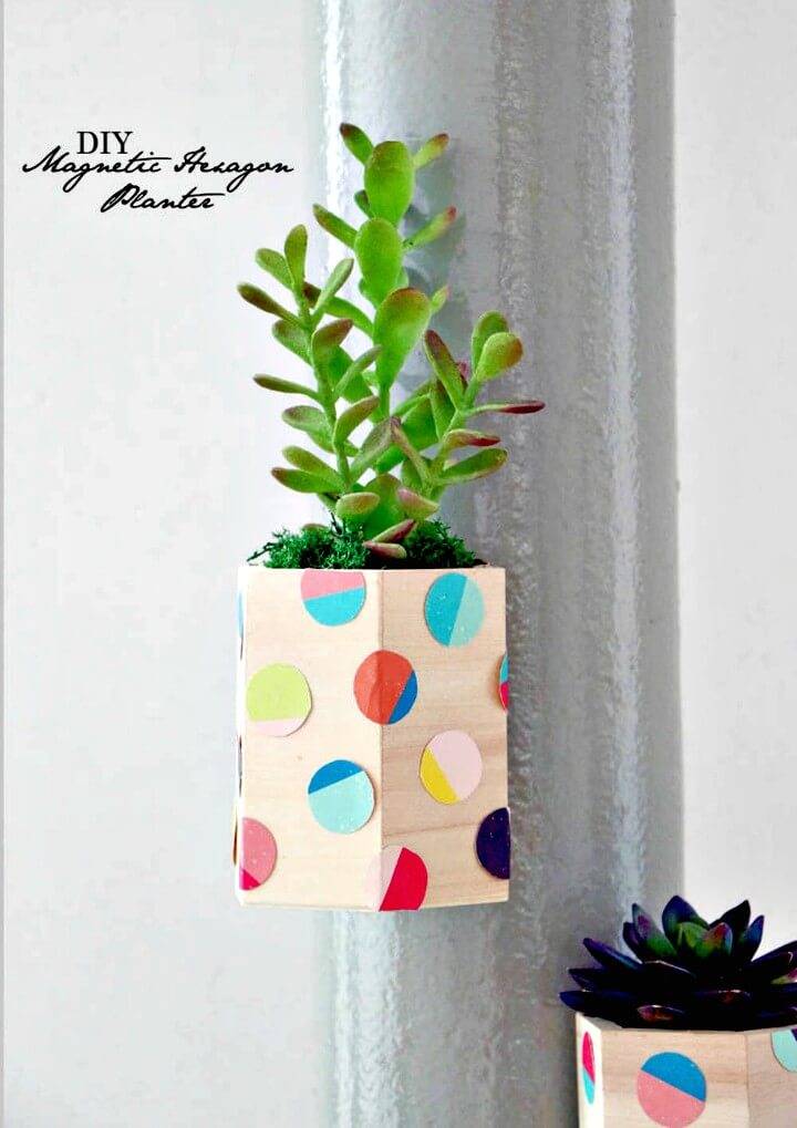 How to Make Magnetic Hexagon Planters