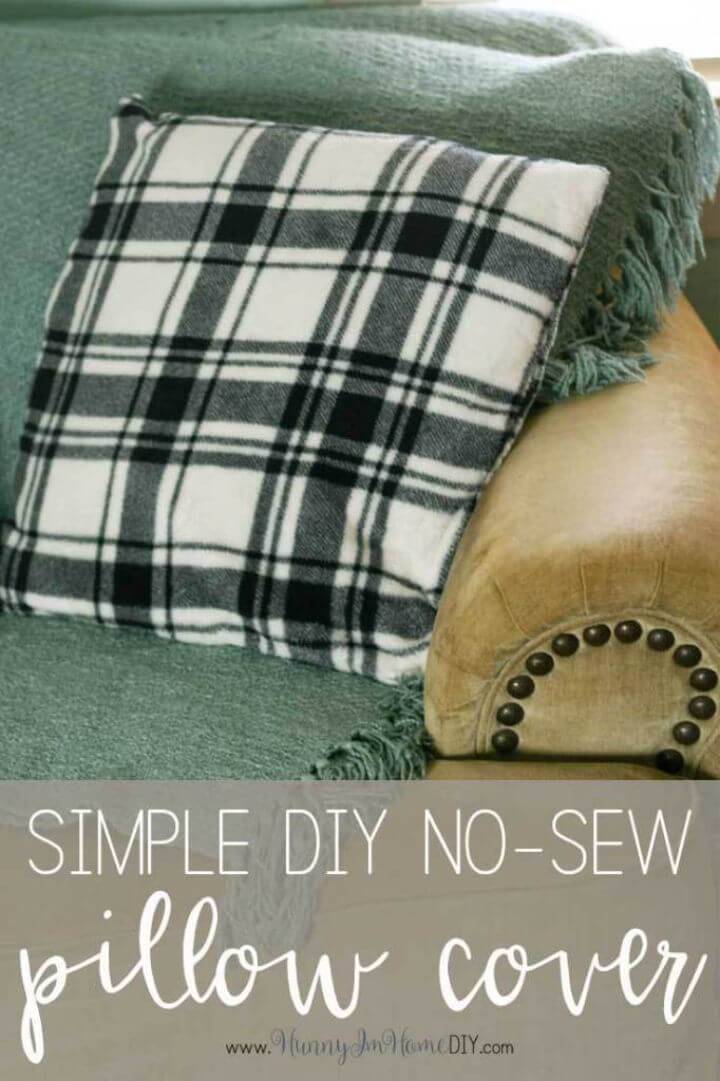 DIY No Sew Pillow Cover