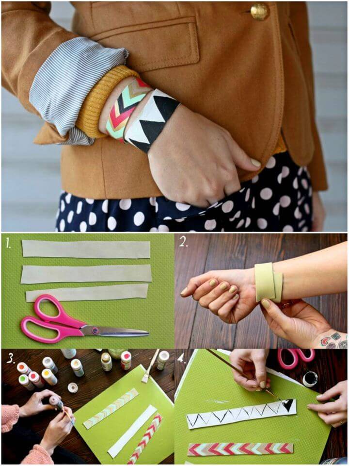 DIY Painted Leather Bracelet, handmade leather bohemian bracelet that will be a delight to hold in hand for style statements!