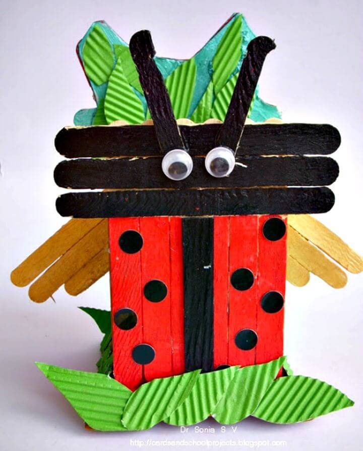 Popsicle Stick Ladybird Craft Ideas