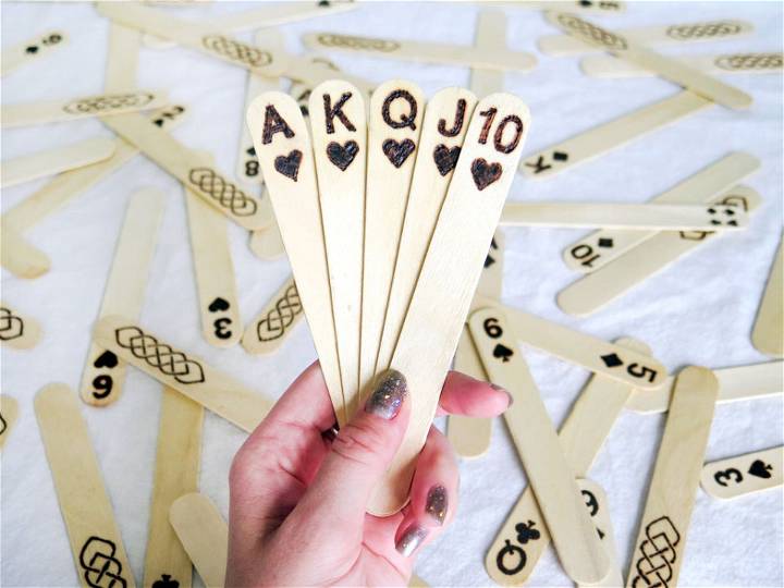 DIY Popsicle Stick Playing Card