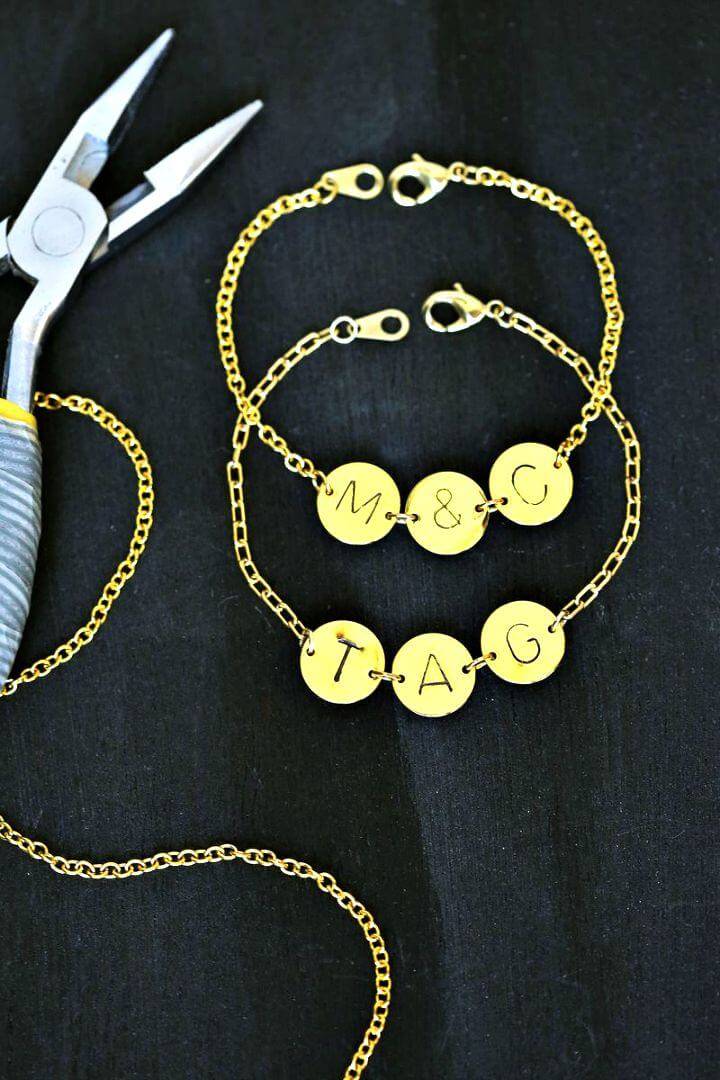 Make Your Own Stamped Initial Bracelets