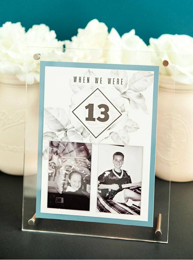 DIY When We Were Age… Photo Table Numbers