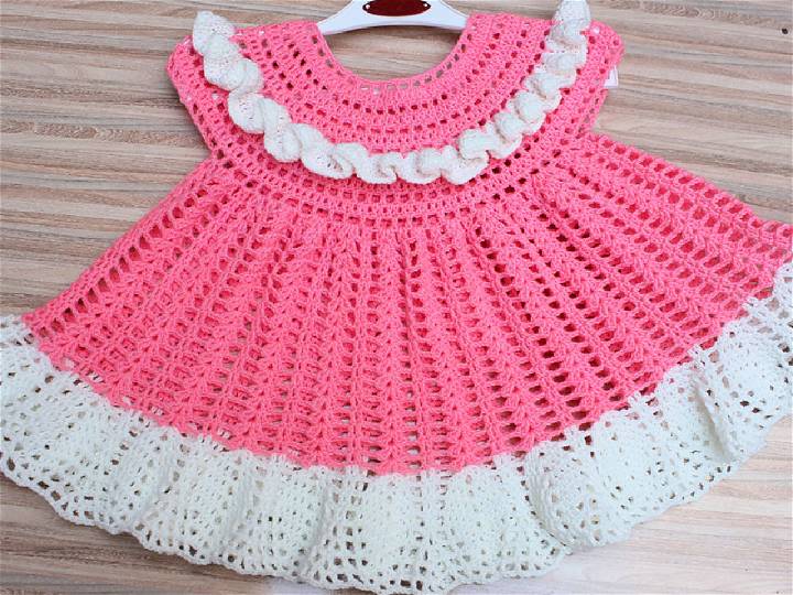 Easy Crochet Baby Pineapple Frock Dress Pattern