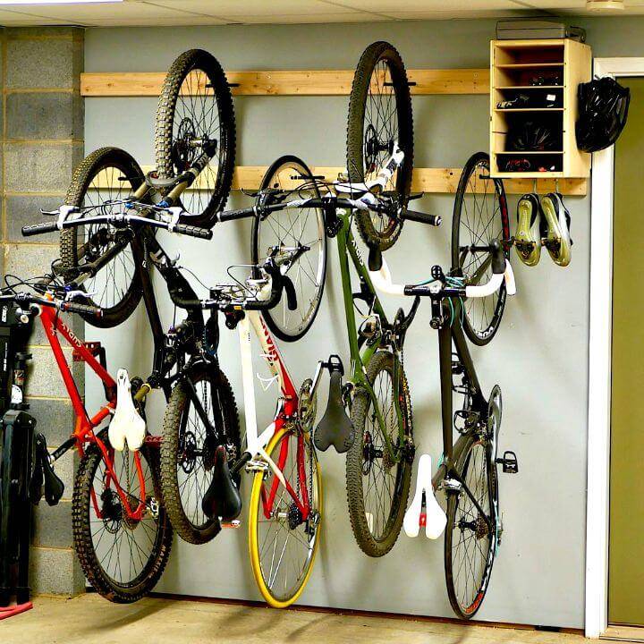 Easy DIY Bike Rack For $20 In Garage 