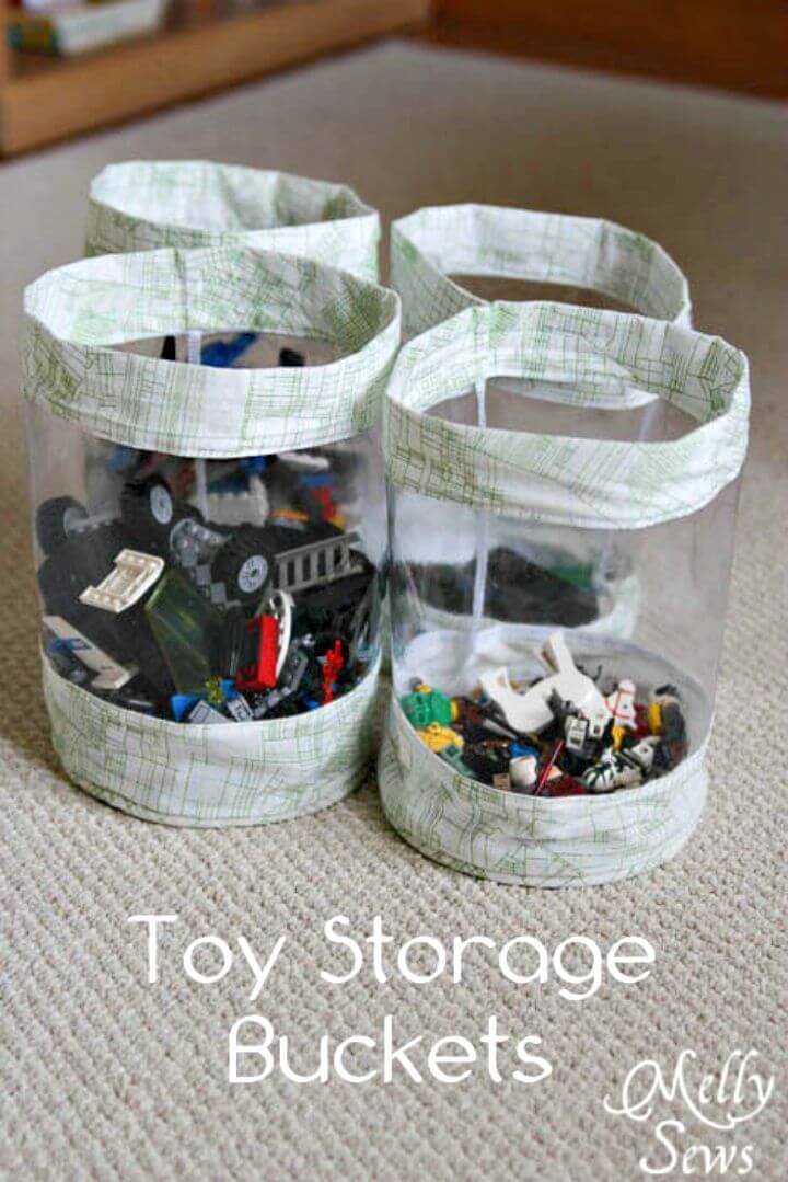 DIY Fabric Toys Storage Bucket