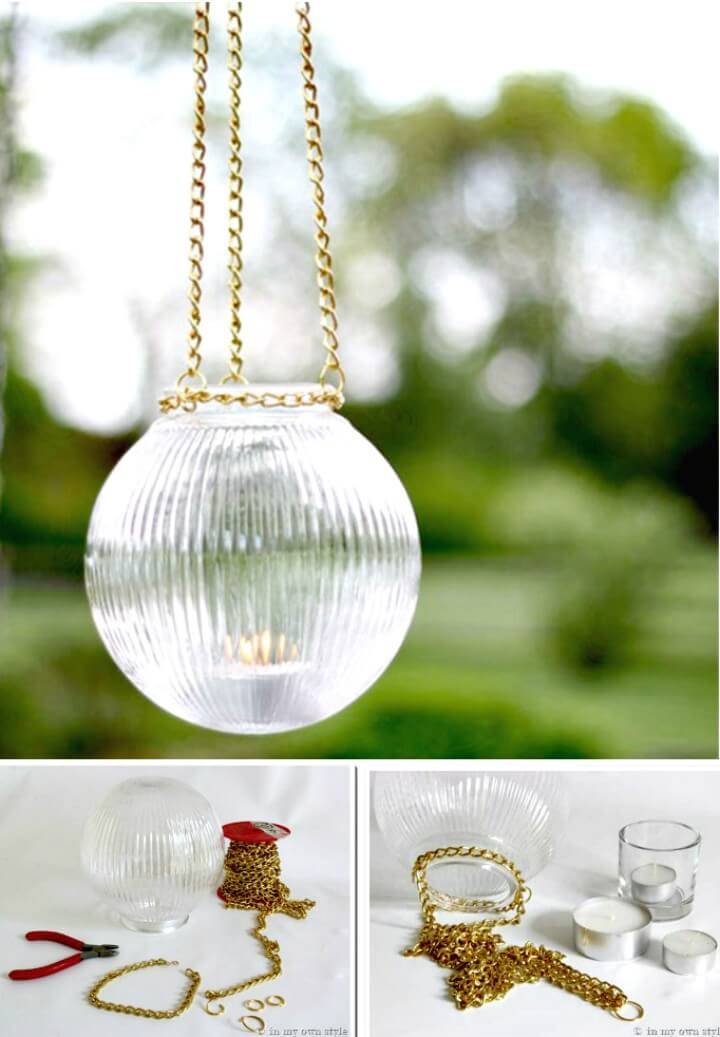 Easy DIY Outdoor Glass Hanging Lights