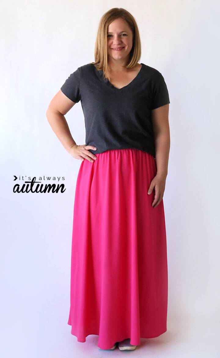 Easy Everyday Maxi Skirt Sewing Pattern