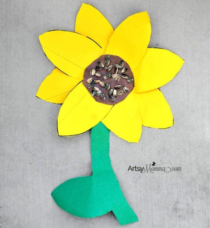 Easy DIY Handprint Sunflower 