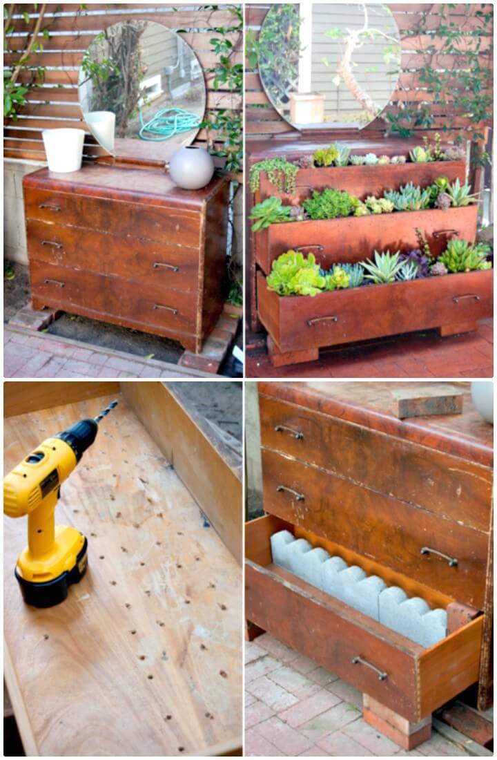 How To Re-Purpose A Dresser Into A Home Garden - DIY