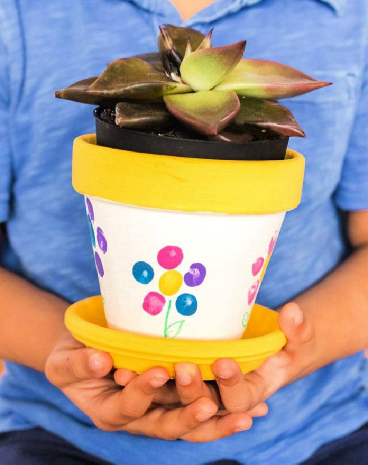 Fingerprint Flower Pot Craft Ideas