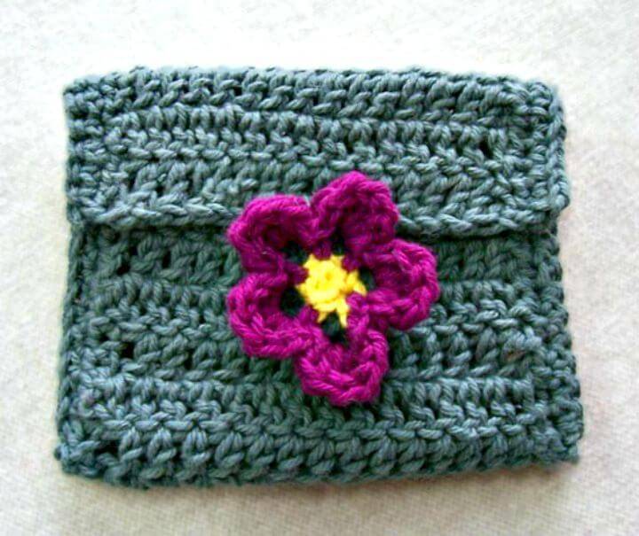 Free Crochet Flower Coin Purse Pattern