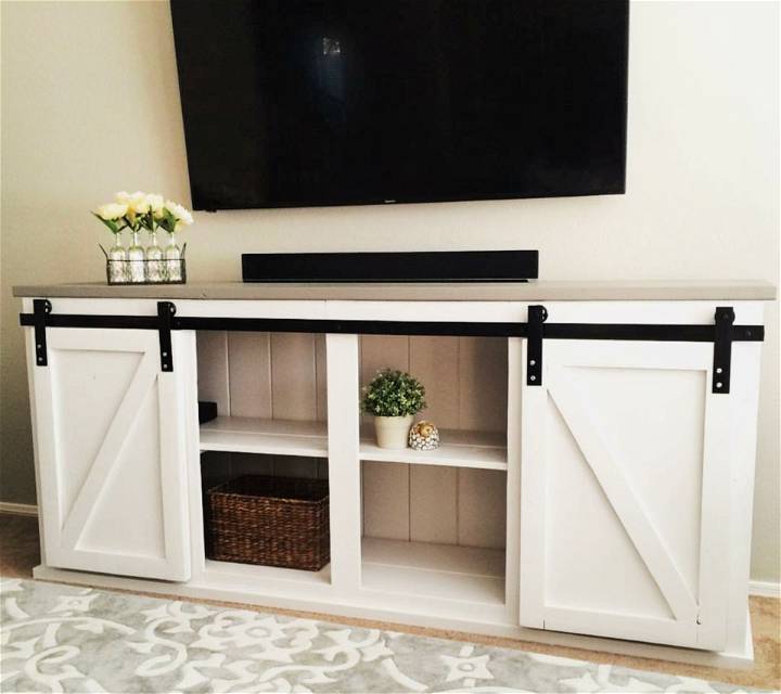 Free Sliding Barn Door Console Woodworking Plans