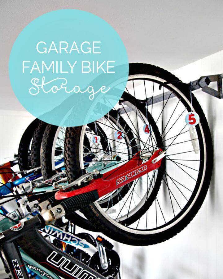 DIY Garage Family Bike Storage