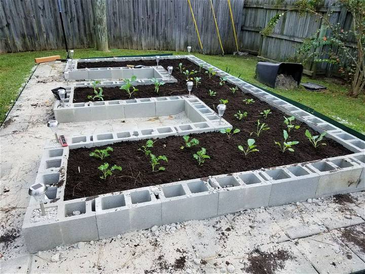 Make a Garden Bed Using Concrete Block
