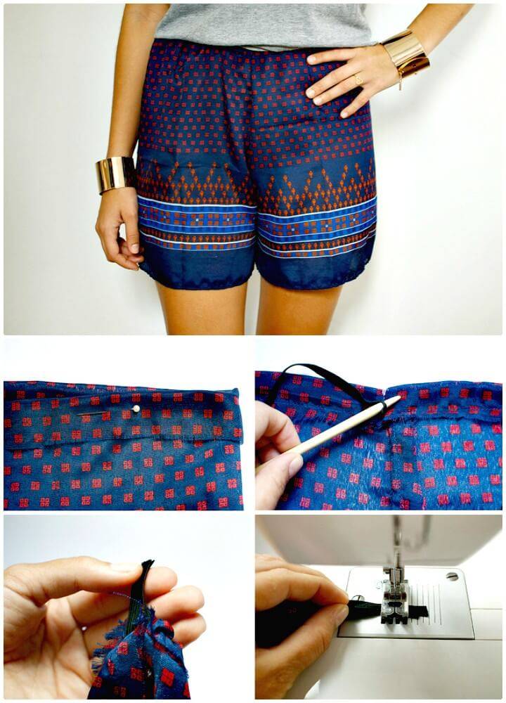 DIY Scarf Print Shorts - Outfits for Summer 
