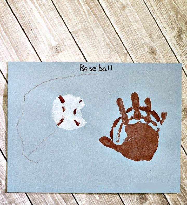 Handprint Baseball Craft for Kids