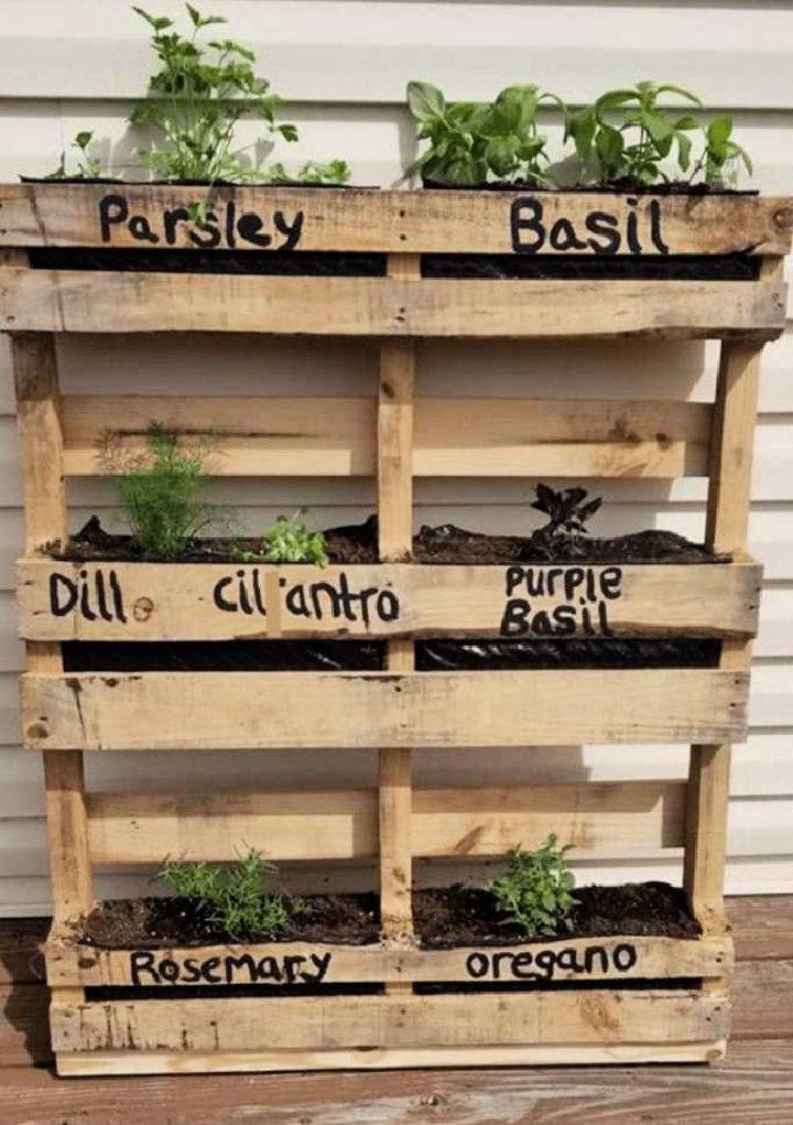 Simple DIY Pallet Herb Garden